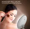 Miroir de vanité de maquillage 10x en grossissement avec des lumières LED GAGNIFICATION COSMÉTIQUE PORTABLE ÉCLAIRAGE POUR LA DOUCHE DE SALLE DE SALLE DE TRABLET