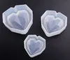 Diamond Heart Soap Mold Candle Formy Silikonowe Elastyczne Formy Ciasteczka Czekolada DIY Decor 3 Rozmiar