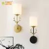(Free E27 LED Bulb)Modern indoor wall lamp Antler led wall light Black/Golden Glass light fixture for bedroom/living room