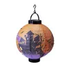 Halloween Spider Bat Lantern Fällbar Papper LED Lampa Hängande Heminredning Spider / Bat / Skull / Slott Ljus Halloween Dekorationer