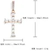 رجل خمر الصليب قلادة قلادة مايكرو تمهيد مكعب زركونيا مع 18 بوصة زركونيا سلسلة التنس الهيب هوب المجوهرات