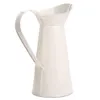 Vintage Tall Metal Shabby Chic Cream Vase Emamel Pitcher kanna Blomma behållare för bröllopshemdekor311g