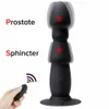 Anale speelgoed Alona Vibrerende Prostaat Massage Afstandsbediening Butt Plug Male met zuignap A985