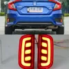 2PCS Reflektor för Honda Civic 2016 2017 2018 LED DRL Bakre stötfångare TAIL LIGHT FOG BULB Bromsbelysning Signallampa