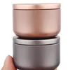 Матовый Металл Jar Чай Tin Box 53x37mm Малый круглый Герметичные банки Кофе Чай Олово Контейнер