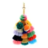 1pc boêmio artesanal saco pingente acessórios femininos charme pompom chaveiro multicolorido com borlas presente para summer8632483