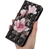 Étuis portefeuille en cuir animal floral en dentelle 3D pour iPhone SE 2022 Samsung A23 5G A33 A53 Fleur Chien Loup Tigre Fente pour carte ID Magnétique Chat Hibou Porte-livre Flip Cover