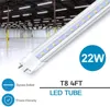 120 LED-rör Stock i US 4ft LED-rör 22W 28W lampor 1200mm 4ft SMD2835 96 st/192st Super Bright LED Fluorescerande glödlampor AC85-265V UL