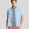 Camisas Oxford de verano para hombre de marca Horse, diseño informal entallado, blusa de moda de manga corta para hombre, talla M-2XL3510