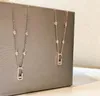 Women's Necklace MOVE Jewelry S925 Sterling Silver Plated Removable Pendant Necklace Fashion Silver Necklace