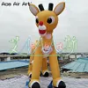 Nuovo stile logo gratuito mascotte animale di Natale renna gonfiabile in piedi cervo con 4 gambe per la decorazione del partito