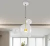 Lampe moderne Pendentif en verre Bolle Abat Bubble Pendant Light Pour Parlor fer pendente lustre industriel 90-265 industriel
