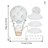 수채화 비행기 열기구 벽 스티커 아이 아기 방 홈 장식 만화 데칼 보육 스티커 벽지