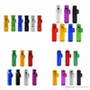 Smoking Colorful Metal Snuff Bullet Bottle Shape Pipe Nose Aluminium Alloy Innovative Design Portable Multi Style Removable Tip Cigarette Holder DHL Free