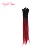 Alileader 52Colors Pink Red Soft Ombre Handmade Dreadlocks Hair for Dreads Synthetic Faux Hair Extensions for Men Women Sister Locks Twist