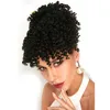 Mogolian Afro Kinky Curly Bang avec cordon de serrage Ponytail 4B 4C Remy Human Hair Clip Dans Hair Extensions 1Pc 120g Divaswigs Puff Ponytails cheveux