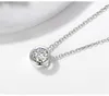 Charm Pendant 100 925 Sterling Silver Party Wedding Pendant Chain Necalace for Women 6mm Cz Diamond Bridal Jewelry Gift X0915225580