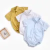 Baby Rompers Newborn Lapel Collar Onesies Romper Summer Cotton Short Sleeves Climbing Clothes Infant Boy Designer Triangle Romper YPP182