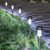 Lampes solaires de chemin, basse tension, lampes de chemin solaires à LED sans fil pour pelouses, jardins, cours, patios en acier inoxydable