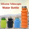 Botella de agua deportiva telescópica Copa 470 ml 16 oz Hervidor de silicona Creativo Plegable Viaje Botella de agua portátil Drinkware Venta al por mayor VT0365