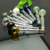 Smoking Pipe Mini Hookah glass bongs Colorful Metal Shape Colorful single wheel color bubble straight smoke pot