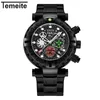 Temeite Watches Men Business Casual Creative Creative Hollow Quartz Watch Водонепроницаемые военные наручные часы мужской хронограф Clock2479