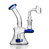 Colorful Tyre Perc Glass hookah Water Pipes Ice Catcher Bongs with 14mm Joint Bowl Smoking Pipe