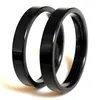 Whole 100pcs Mix lot of 4mm 6mm 8mm BLACK Flat band Comfort-fit 316L Stainless Steel Ring Unisex Simple Classic Elegant Jewelry 221d