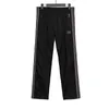 NEEDLES 3 Colors Fashion Sweatpants Butterfly Embroidered Side Stripe Men Women Long Pants Drawstring Pants High Street