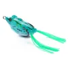 HENGJIA 60pcs Topwater Frog with High carbon Soft Bait 5.5CM 12.5G Fresh Water Bass Minnow Fishing Lure FO003