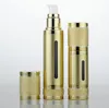 30 ml 50 ml Top Glitzerndes Gold Silber Leere Vakuumpumpe Reiseflaschen Airless Make-up Hautpflegebehälter Verpackung SN2475