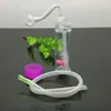 Tubi di fumo di vetro Fabbricazione Bong di narghilè soffiato a mano Bottiglia di fumo d'acqua con manico in acrilico portatile di vendita calda