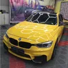 Super brilhante amarelo -amarelo filme embrulhado autônomo adesivo decalque de carro brilhante embrulhando papel de tampa de bolha de ar grátis