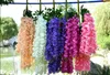 Artificial flowers 110 cm Encrypted White Garden Wedding Wisteria decoration Vine indoor outdoor Country party Prom One lot 12 Pi3251774