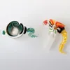 US Color 14mm Male Glass Wig Wag Bowl Green Yellow Glass Bong Bowl Piece Smoking Accessories For Glass Water Bongs Dab Rigs Tobacco