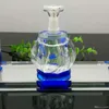 Podwójne krystaliczne czajnik szklane lampy alkoholowe rurki palenia szklane bongs szklane bąbelki do palenia rur mieszanki kolory