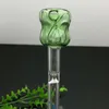 Glass Pipes Smoking blown hookah Manufacture Hand-blown bongs Colored rose glass straight smoke pot