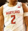 Costume Maryland 2020 faculdade basquete preto branco vermelho amarelo 1 anthony cowan jr. 25 jalen smith 2 aaron wiggins homens juventude terps jersey