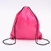 20pcs Shopping Bags Drawstring 210polyest tessuto Tote Zaino impermeabile pieghevole Borsa a tracolla per promozione marketing
