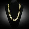Iced Out Chains Hip Hop Jewelry Men Bling Rhinestone Crystal Diamond Gold Silver Miami Cuban Link Chain Mens Halsband smycken6537542