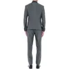 Красивый серый Мужчины Свадьба Tuxdos черный платок отворотом Groom Tuxedos Отлично Мужчины куртка Blazer 2 шт костюм (куртка + брюки)
