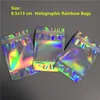 8,5x13 cm Holographic Rainbow Color Mylar Sacs by Space Seal Sacs de sécurité alimentaires refermables