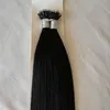 Grade 8A --1g/s 100% remy human hair straight nano ring hair,straight wave color#1 100s/lot