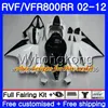 Kit For HONDA Interceptor VFR800RR 02 08 09 10 11 12 258HM.45 VFR 800RR 800R VFR800 RR Factory blue 2002 2008 2009 2010 2011 2012 Fairing