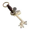 تحديث Cap Cap Key Ring Movable Robot Robot Giraffe Owl Owl Heart Keychain Holders Bag معلقة المجوهرات الأزياء