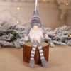 Jul plysch docka hängande prydnad dekorationer stickade gnome dockor xmas träd vägg hänga hängsmycke semester inredning gåva 6 färger gratis dhl eller ups hh9-2461