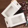 30 PCS Lote 3x8x13 cm White Kraft Paper Paper Handmade Soap Storage Box para jóias Papol de papel penduram Caixa de doces de pérola 1371190