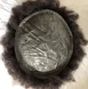 Silikon peruk mens hårstycken afro curl full pu toupee tunn hud peruk mörkbrun färg 2 europeisk jungfru människa hår ersättare för 1878500