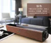 Toptan-2 * 10W Büyük Güç BT808 HIFI Soundbar'da Taşınabilir Kablosuz Bluetooth Hoparlör Stereo Subwoofer Ses desteği MIC Aux Siyah