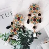 Mode- Vintage Gesimuleerde Parels Oorbellen Voor Vrouwen Crystal Statement Dangle Drop Earring Handgemaakte Sieraden Accessoires